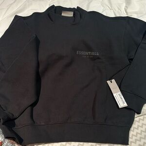 BNWT Fear of God Essentials Mock Neck Sweatshirt Black XS Men/Unisex